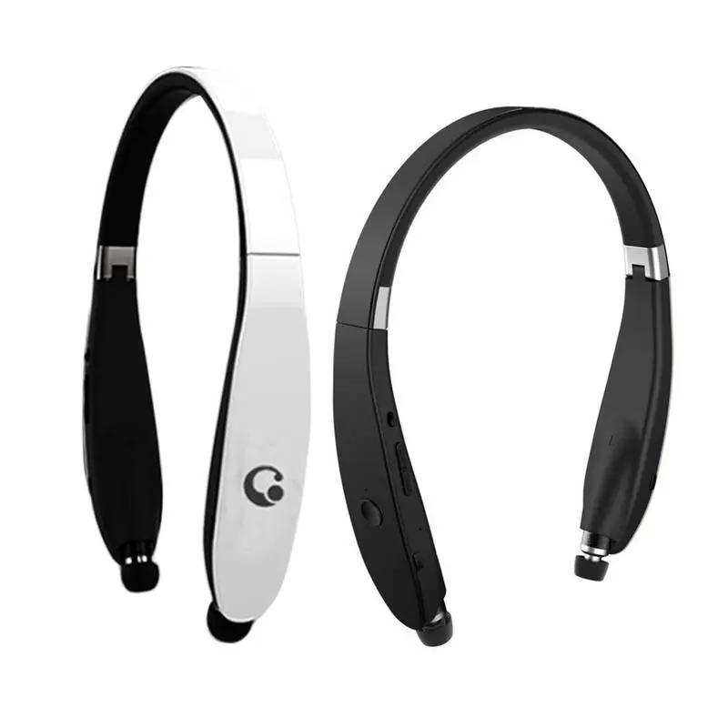 

Wireless Bluetooth Earphone With Neck Strap Folding Portable Subwoofer Stereo Heaphone Fashion Sports Music Earbuds With Mic