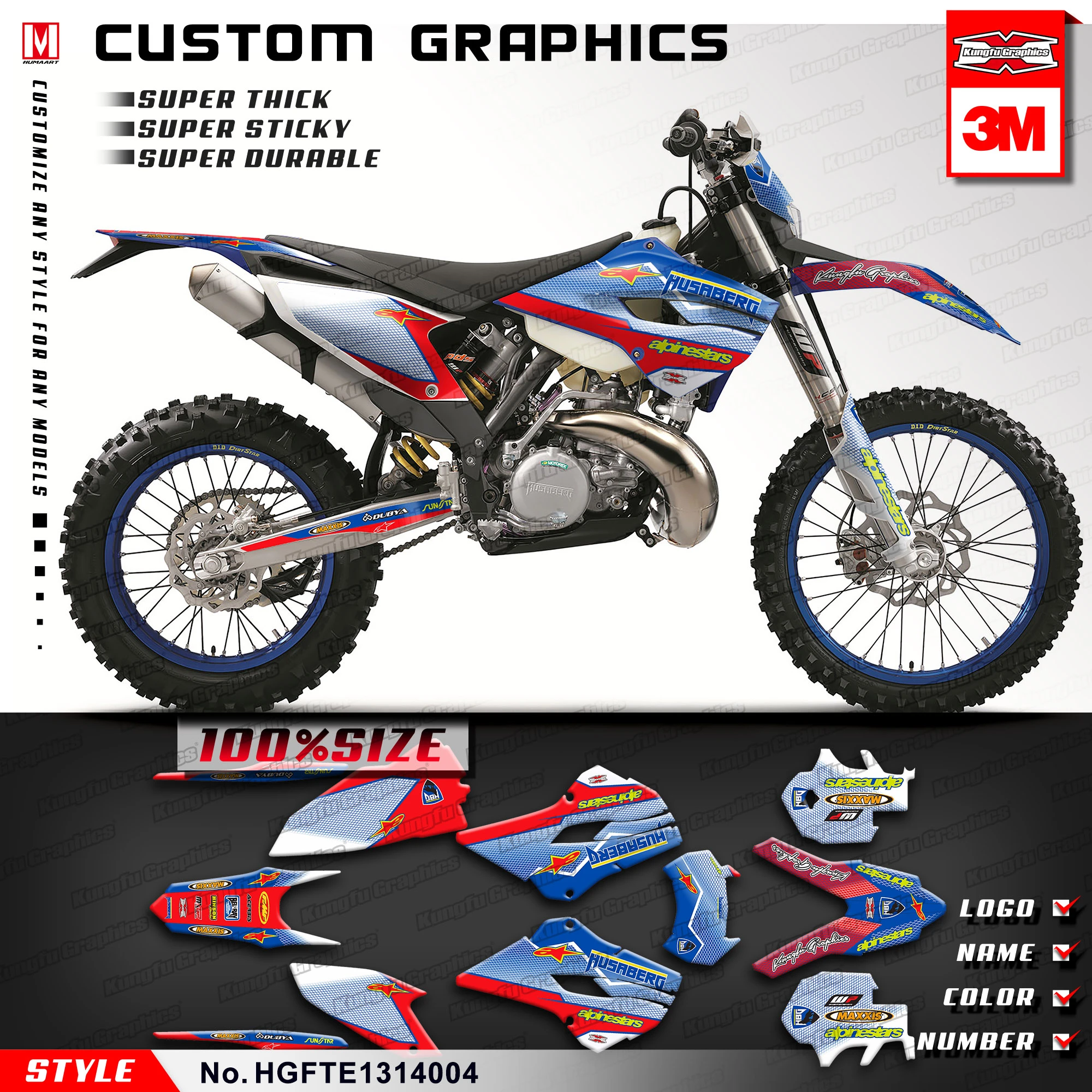 Husaberg FE STORM TE 2013 2015 stickers / decals Full  Custom Graphic  Kit