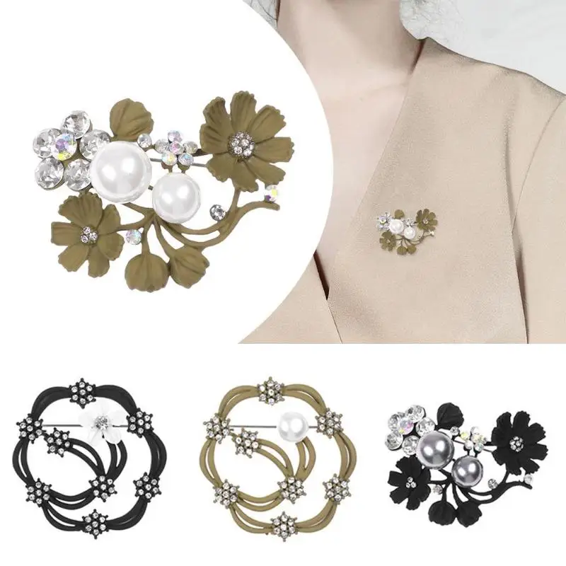 

Factory Direct Sale Plants Flower Diamante Fashion Flower Leaf and Brooches Coat Pins Badge for Women in Assorted Designs