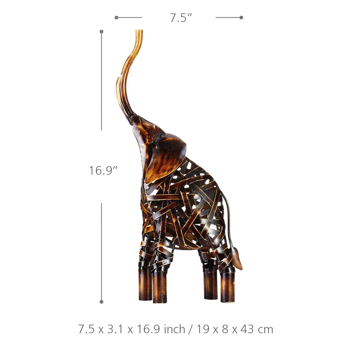 Tooarts Metal Weaving Elephant Figurine Iron Figurine Home Decor Animal CraftGift For Home Office home decoration accessories Tooarts Metal Weaving Elephant Figurine Iron Figurine Home Decor Animal CraftGift For Home Office home decoration accessories