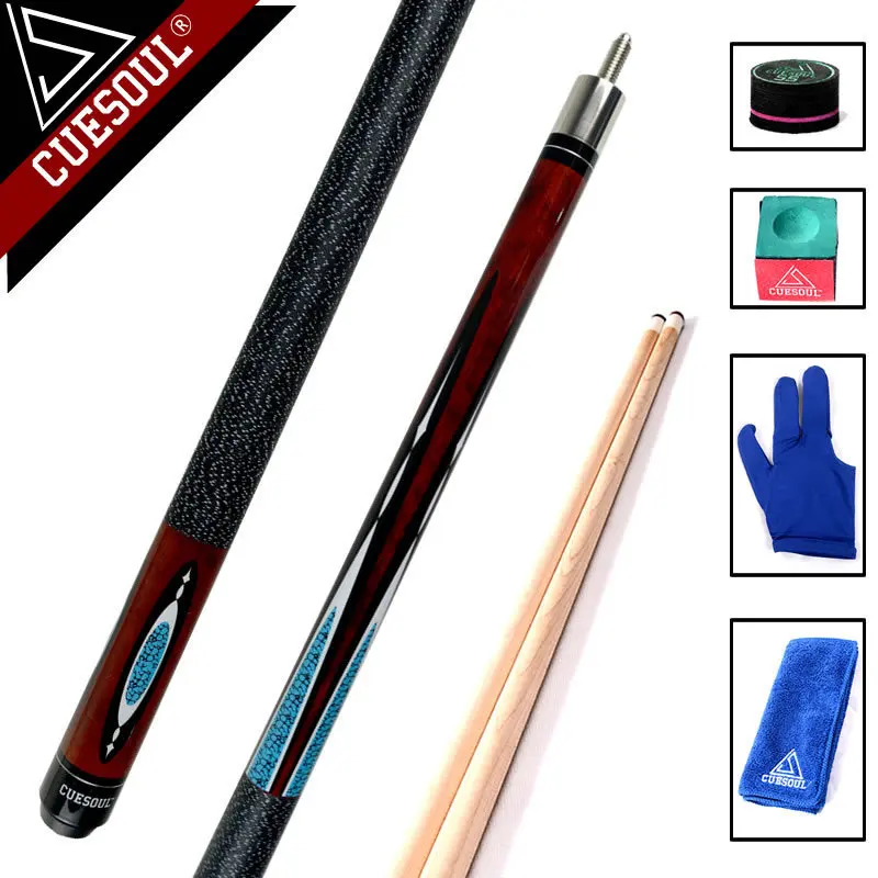 CUESOUL 11.5mm/12.75mm Maple Wood 8-ball Nine-ball Ball Arm 1/2 Split Cue Pool Billiard Cue Stick Center Joint 58 Inch CUESOUL 11.5mm/12.75mm Maple Wood 8-ball Nine-ball Ball Arm 1/2 Split Cue Pool Billiard Cue Stick Center Joint 58 Inch