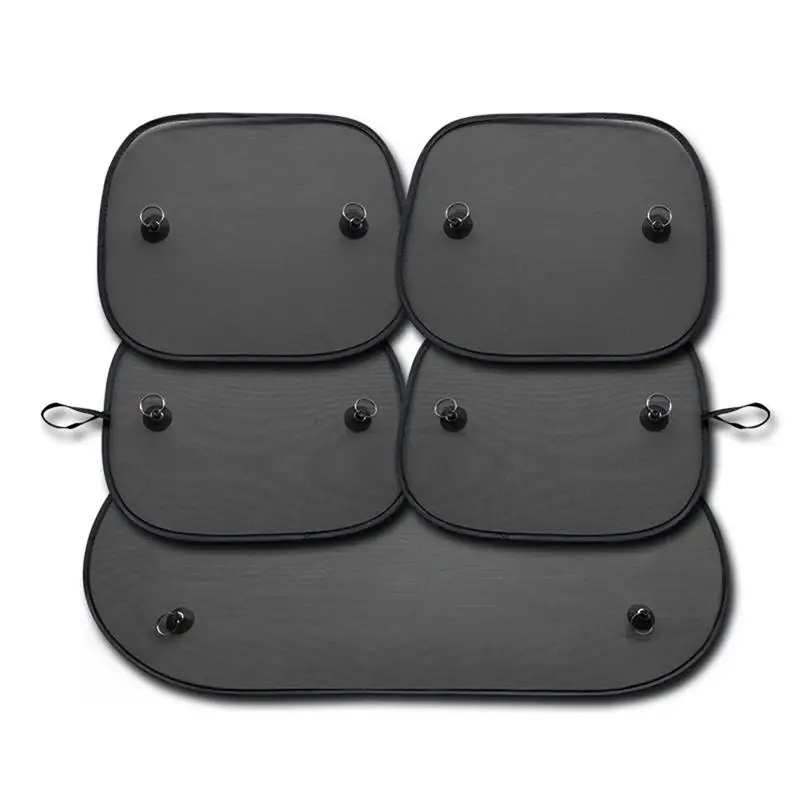 

Black Car Sunshade Mesh Sunscreen Baby Kids Anti-UV Protection Detachable Window Suction Cups Accessories With Storage Bag
