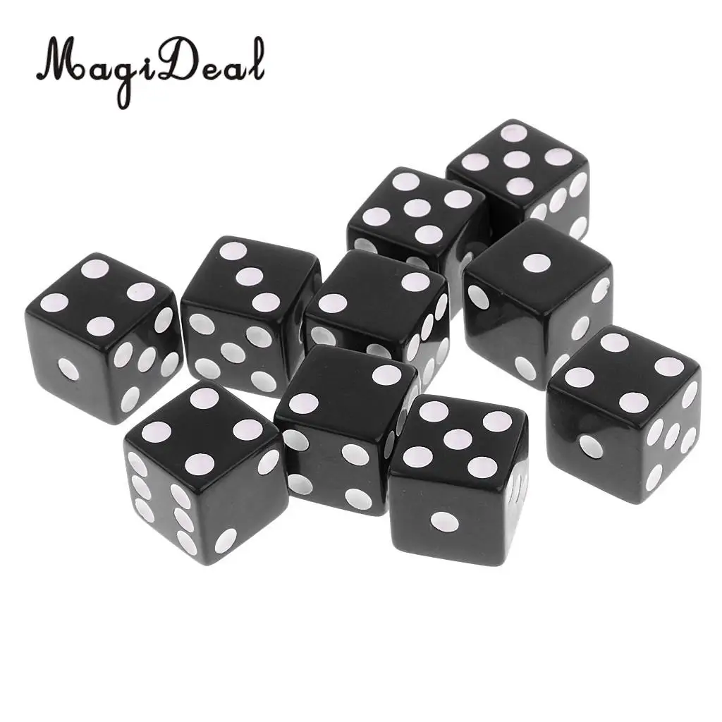 Magiидеально 20 шт. шестигранный D6 кубик цифровой набор кубиков для D & RPG MTG игра