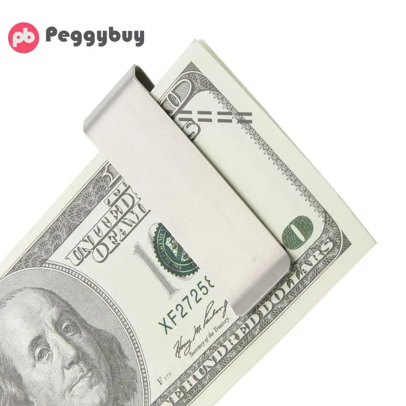 

Solid color Money Clip for Men Cash Clamp Fashion Metal Stainless Steel Collar Clip Folder Billetera 2019