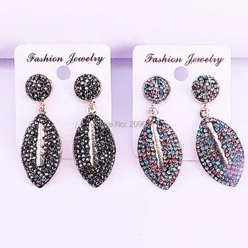 

5Pairs Popular Charm Pave Crystal Rhinestone Dangle Earrings Gift for girls Wholesale jewelry