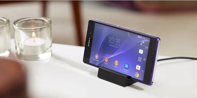Черное магнитное настольное зарядное устройство для Sony Xperia Z2 L50W зарядная станция