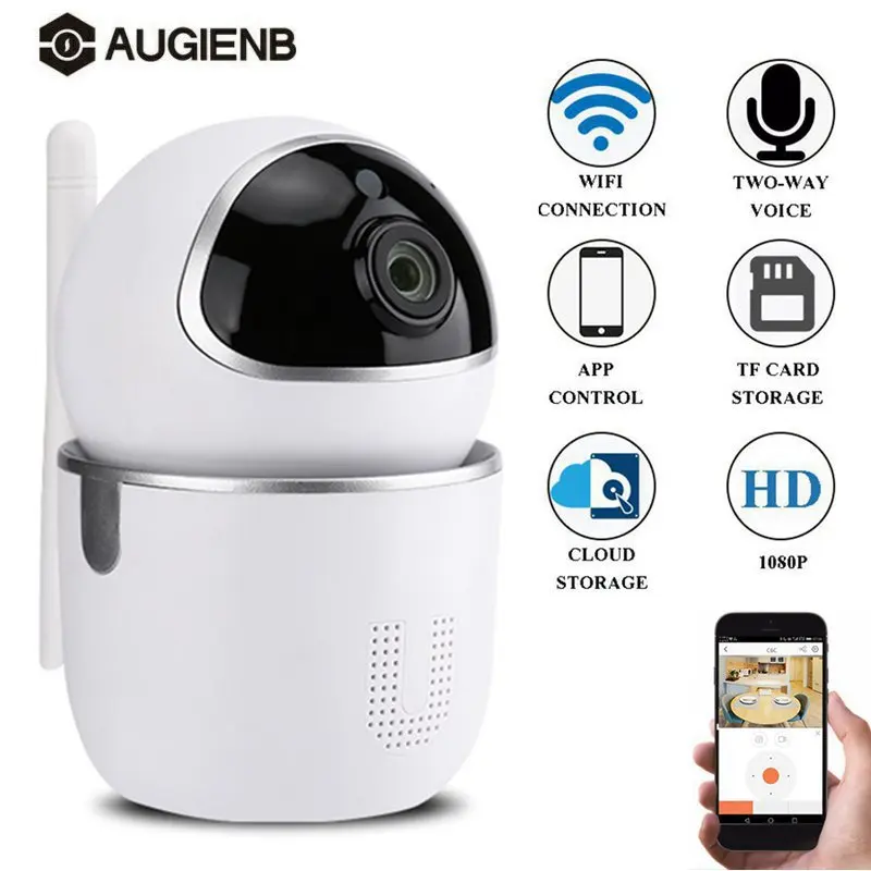

AUGIENB 1080P Video Surveillance Camera Wifi Wireless IP Camera Smart Monitor Cloud Storage Night Vision Two-way Audio CCTV