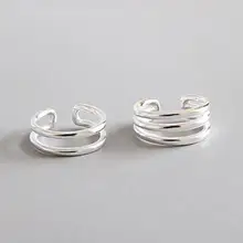 1 шт 925 пробы серебряные модные ювелирные изделия серьги простые ухо манжеты клип-на без пирсинга A1554