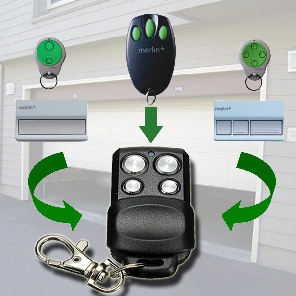 

433.92 Mhz 4 Button Garage Door Remote Key Fob Control For MERLIN C945 CM842 C940 C943