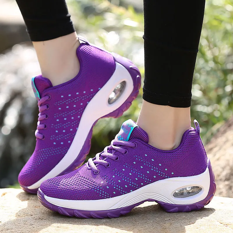 

2019 Spring women sneakers Fly Weaving shoes Women sneakers damping comfortable breathable platform sneakers