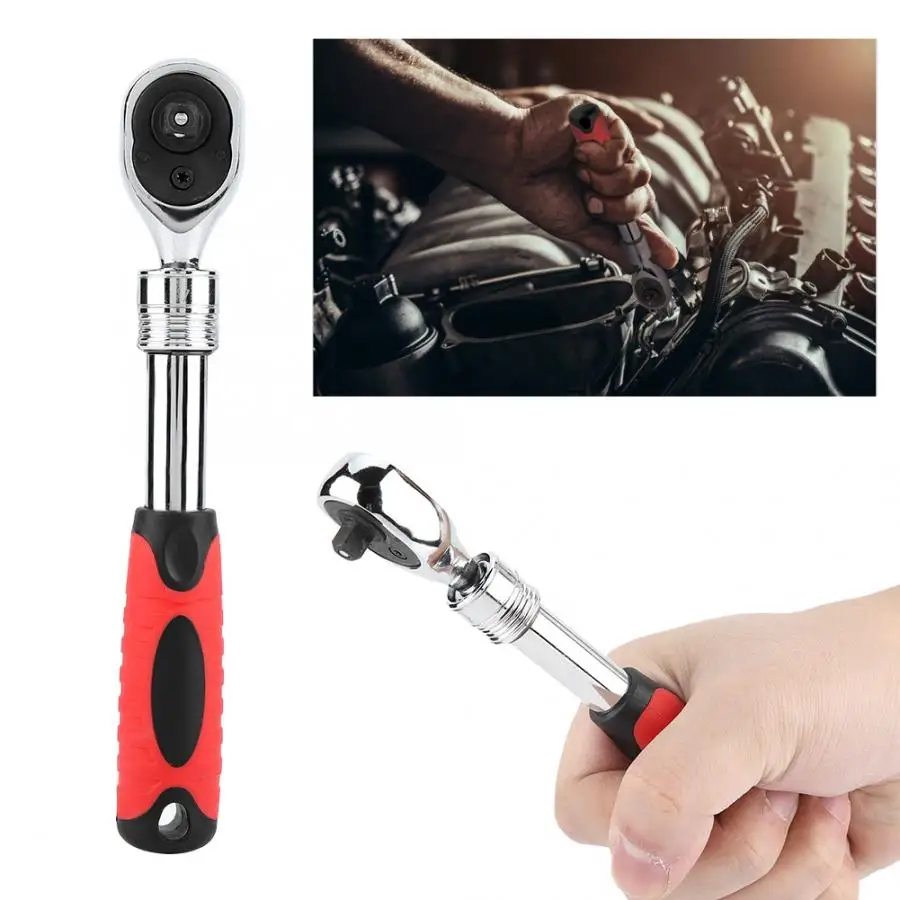 

72 Teeth Ratchet Wrench Socket Telescopic Quick Wrench Hardware Tools Repair Tool 1/4 inch Chrome Vanadium Steel repair tools
