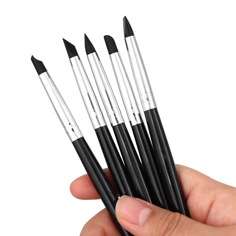 

5pcs Dental Resin Brush Pens Dental Shaping Silicone Tooth Tool For Adhesive Composite Cement Porcelain Teeth Dentist Tools