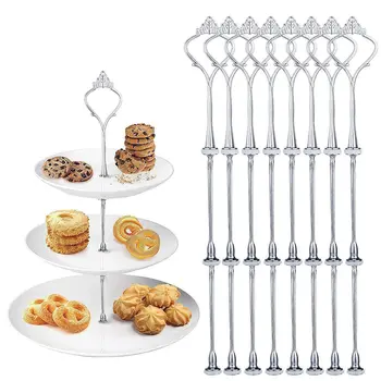

8 sets of medium hole cutlery tiered bars 2 to 3 floor tiered wedding cake cake stand
