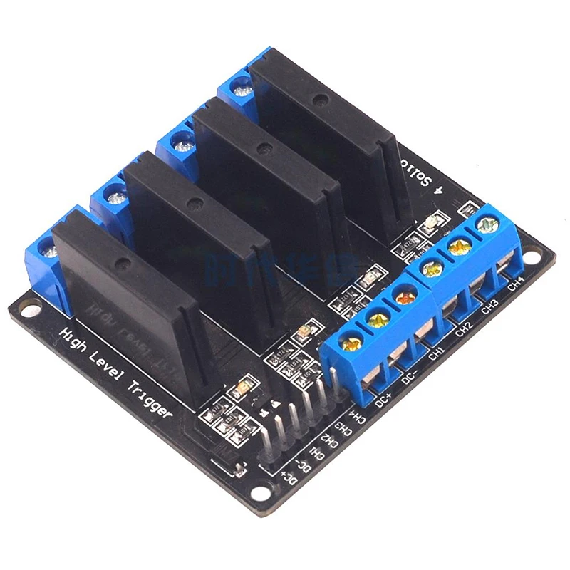 

Solid State Relay Modular 4 channel Height Level Trigger 3v5v12v24v Fuse 250V2AHY-M283