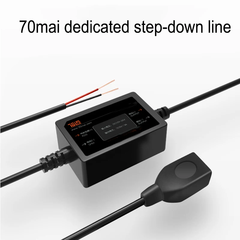 

70 Mai Universal Car Buck Hard Wire Modified Line for vehicle DVR Intelligent Rear View Mirror Fuse Box with USB Interface