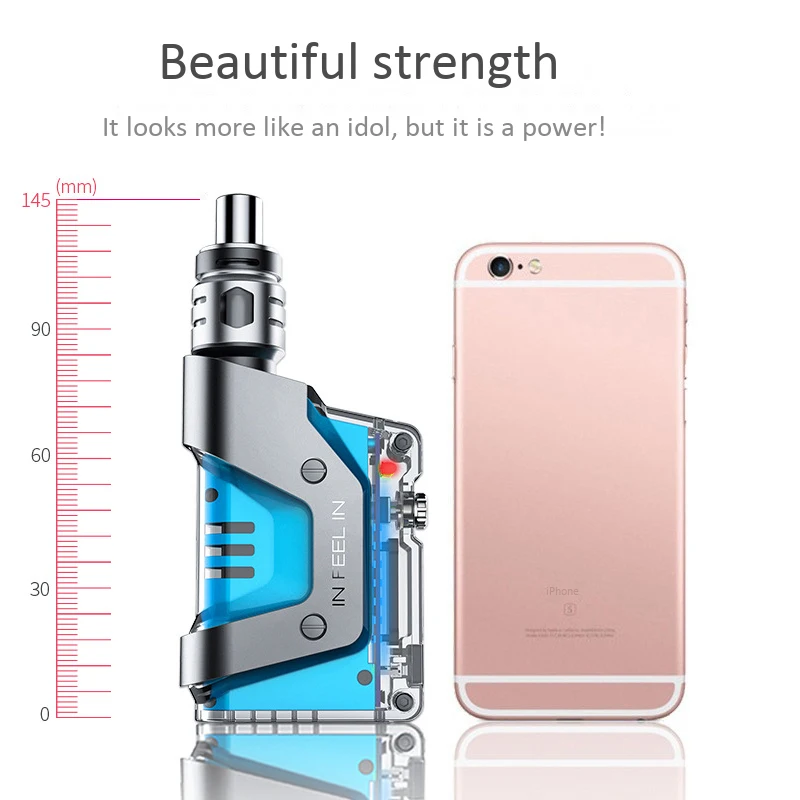 IN FEEL IN Electronic Cigarette Vaporizer Kit 80W 3000Mah Battery Mod Vape 2.5Ml Capacity Tank Box Mod IN FEEL IN Electronic Cigarette Vaporizer Kit 80W 3000Mah Battery Mod Vape 2.5Ml Capacity Tank Box Mod
