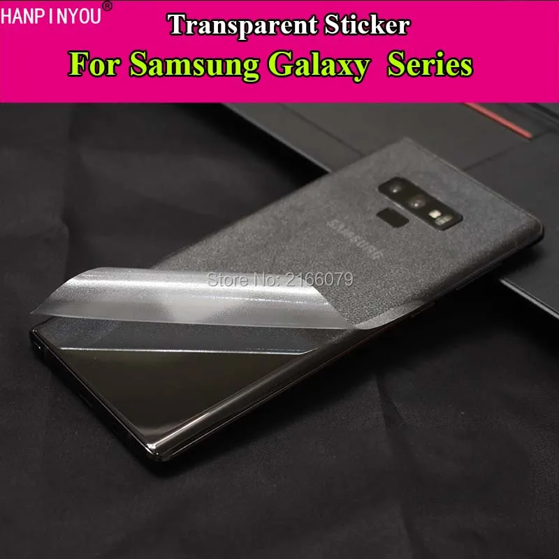 

For Samsung Galaxy S10 S9 S8 Plus S10e Note 10 10Plus 9 8 5 Back Carbon Fiber / Grid / Leather Sticker Durable Transparent Film