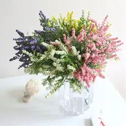 Букет Лаванды искусственный цветок DIY цветочные аксессуары украшения один пластик Цветочная композиция для украшения дома