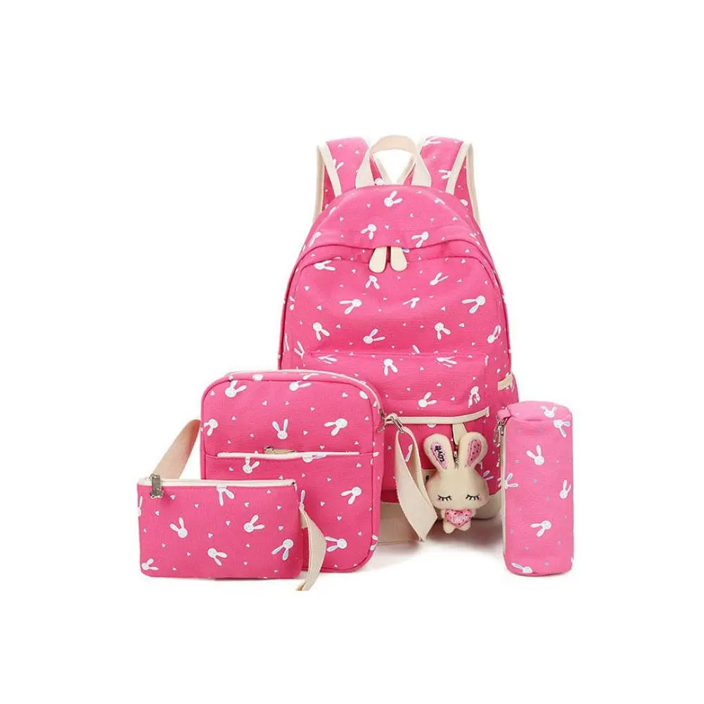 

2018 New Style Fashion Women Canvas Composite Bags Girl Cute Handbaga Travel Rucksack Shoulder Print Bag