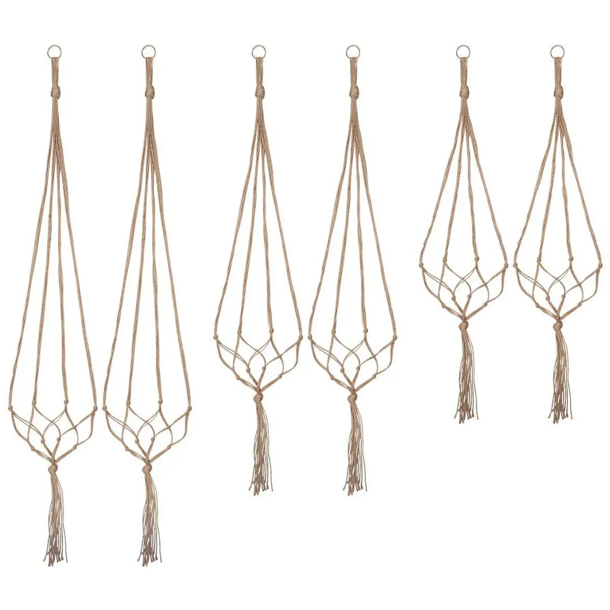 

Hanging flowerpot / plant holder indoor plant stand - 6 packs, 3 sizes