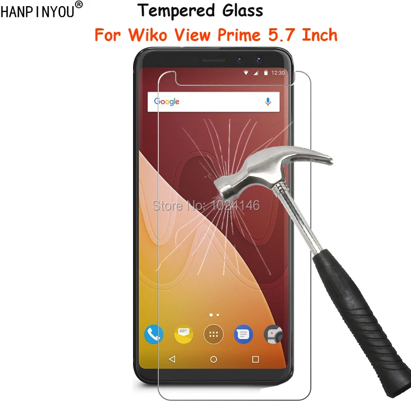 

For Wiko View Prime 5.7" Clear Tempered Glass Screen Protector Ultra Thin Explosion-proof Protective Film + Cleaning Kit