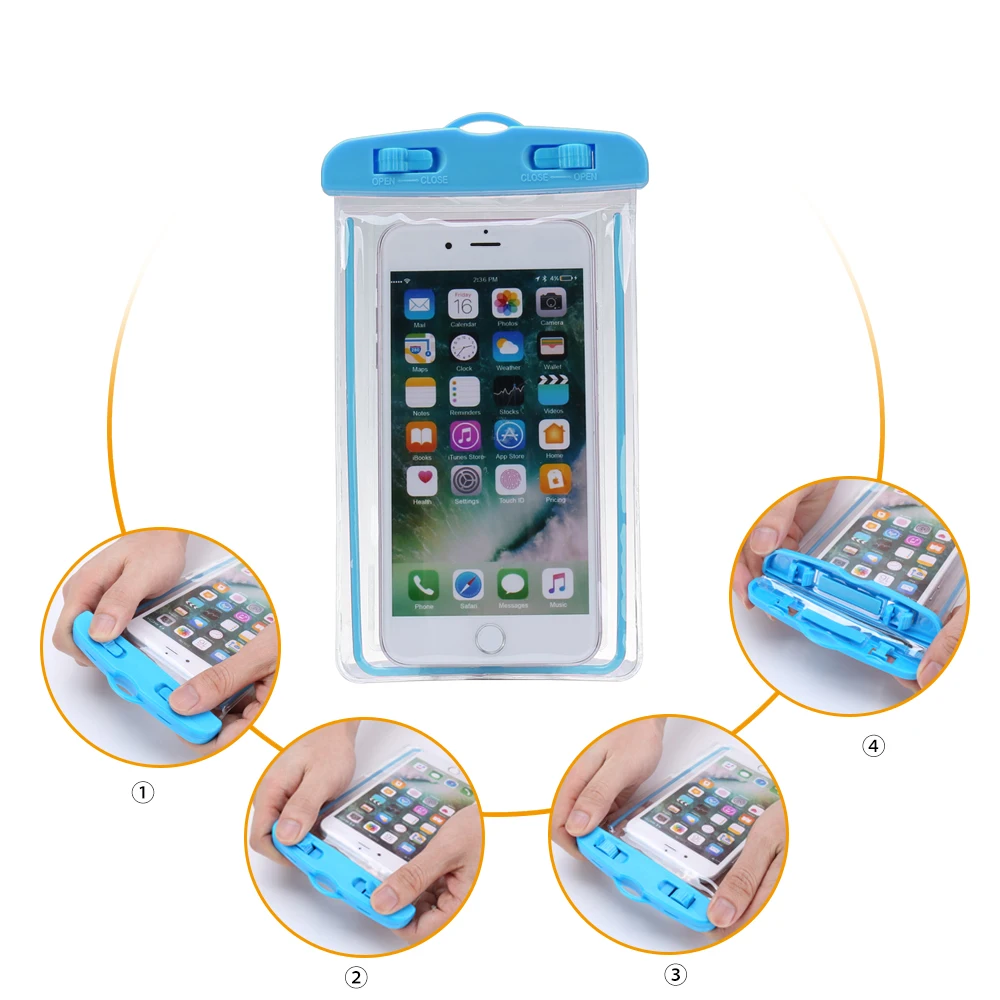 CASEIER جراب هاتف للماء رقيقة جدا التصوير تحت الماءالعالمي حامي كيس مزموم لهواوي P20 10 زميله 20 10