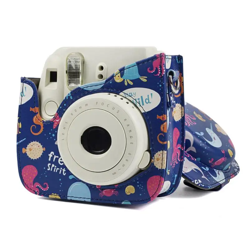 Для Fuji Fujifilm Instax Mini 8 + 9 чехол для камеры Сумка с ретро узором защитный из