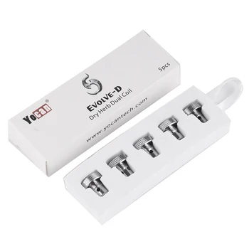 

5Pcs/ Set Original Yocan Evolve D Atomizer Dual Coil Electronic Cigarette Dry Herbal Vaporizer Core Coils Fit Yocan Evolve D K
