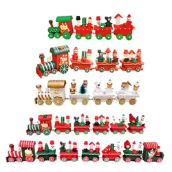 Креативные рождественские украшения деревянный поезд для малышей Детские игрушки Рождественские украшения