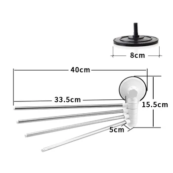 

1pcs Four Tiers Swivel Rotating Bathroom Movable Towel Rack Bars Rotary Storage Hanging Racks Wall Mounted Towel Holder