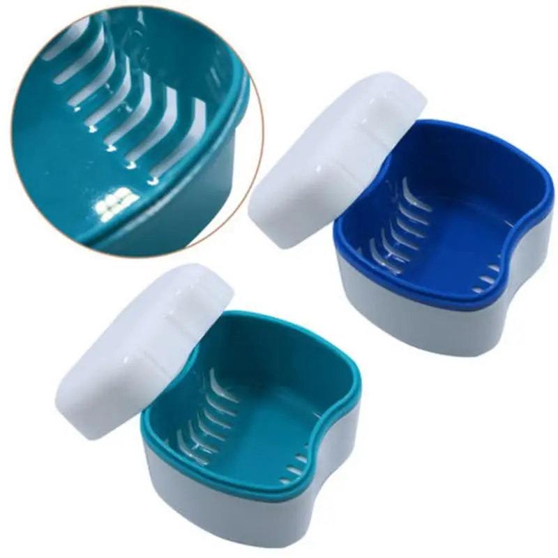 

2019 European Style Bath Appliance Dentures Storage Box Dentures And Valuables Guard Store Box With Net