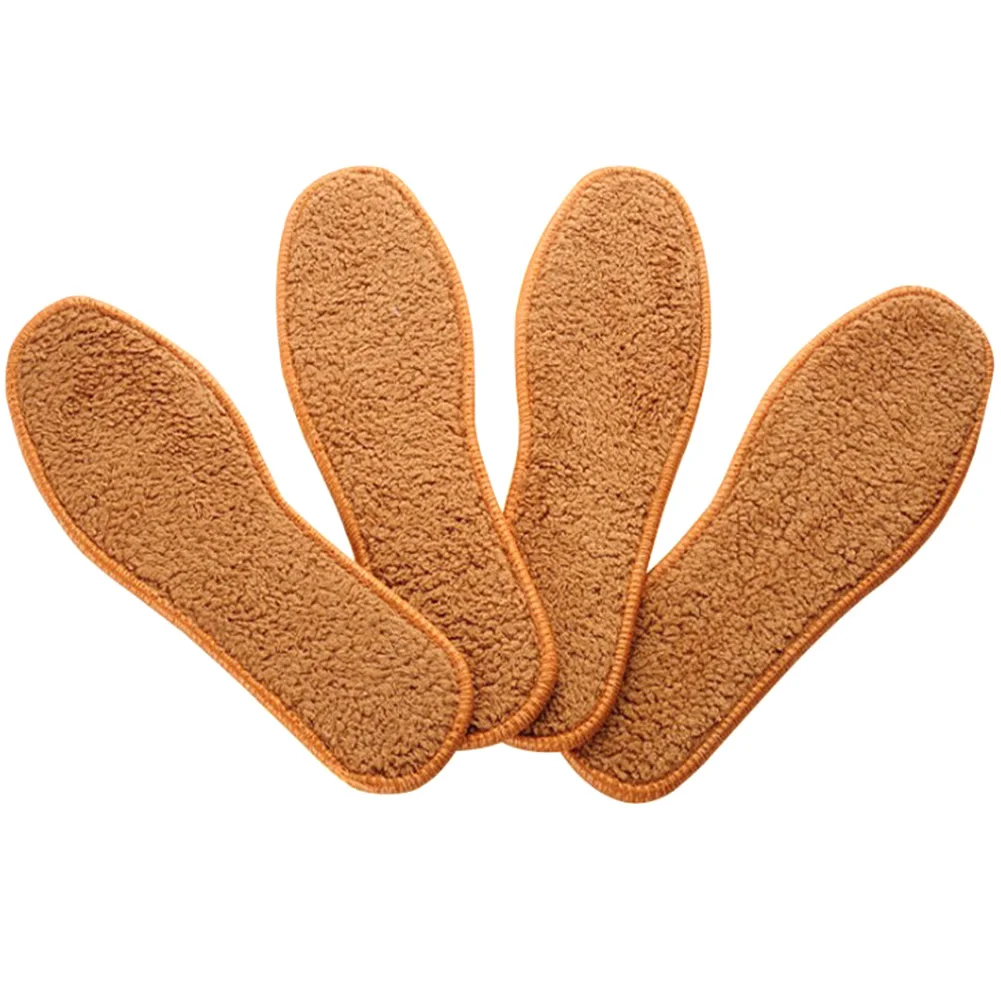 1Pair Unisex Soft Winter wool insole Thermal Thickened Warm Shoes Pads