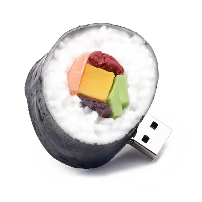 ПВХ мягкой оболочки суши-еда Форма USB2.0 Flash Drive 8 GB/16 GB/32 GB/64 GB флеш-накопитель Флэшка флешки ручка Stick диск