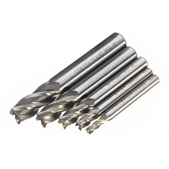 

HSS CNC 4 Flute Cutter Drill Straight Shank 4 Flute End Mill Cutter Drill Bit Tool 4/6/8/10/12mm For CNC Data Processing Center