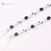 New High Quality Delicate Silver Plated Metallic Sexy Rose Rhinestone Bra Straps For Women / Lingerie Accessories LKJD-1010 ► Photo 3/6