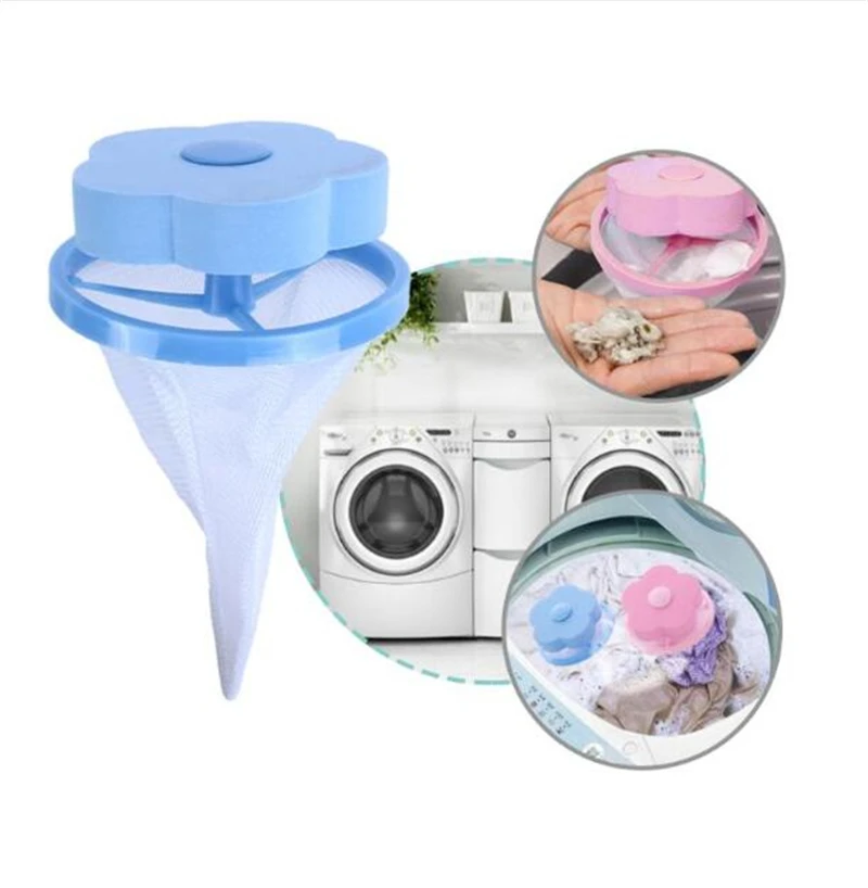 

Filter Bag For Washing Machine 1Pcs Flower Wash Machine Ball Hair Lint Fluff Grabbing Remover Reusable Hair Removal Laundry Ball
