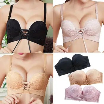 

UK Ladies Underwear Sexy Lace Floral Bra Padded Multiway Strapless Push Up Bras