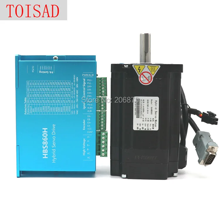 

Nema34 8.5Nm 86 Closed-loop Kit Stepper Motor Encoder Hybrid Servo Driver HBS860H With 1.5M lines