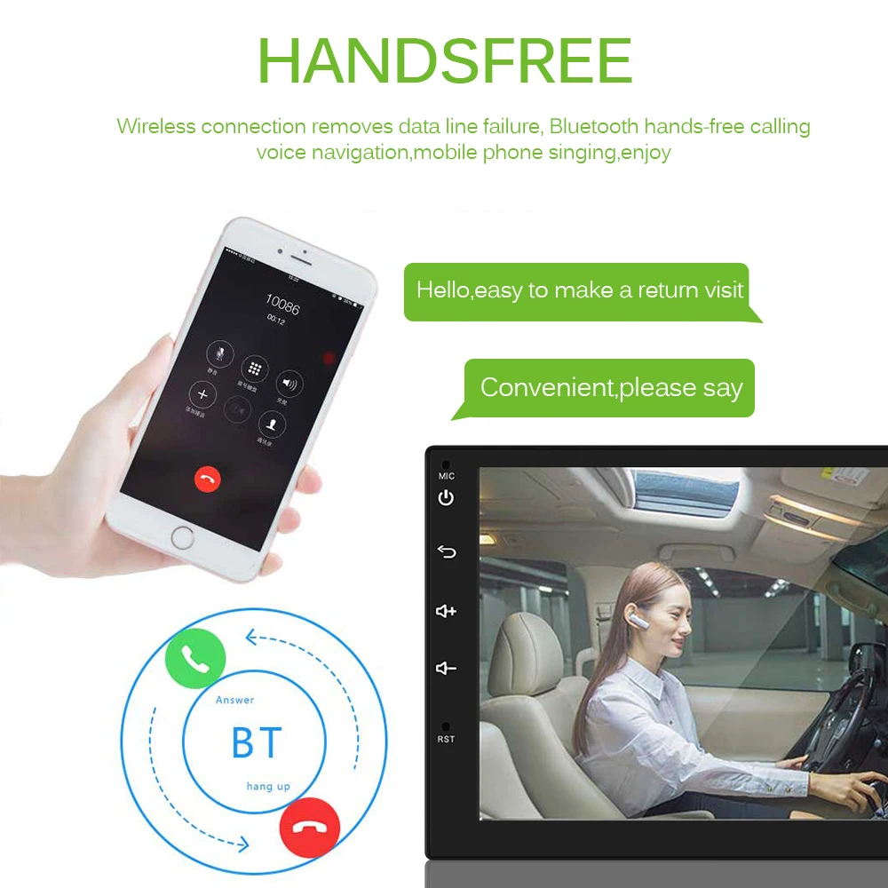 Автомобильный Bluetooth плеер автомобильный радиоплеер Поддержка Android телефон