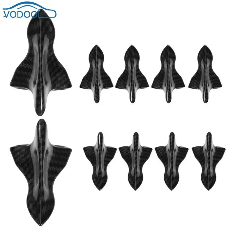 

VODOOL 10pcs Shark Fin Kit Diffuser Spoiler Roof Wing Windshield Vortex Generator Universal Shark Fin Car-styling Accessories