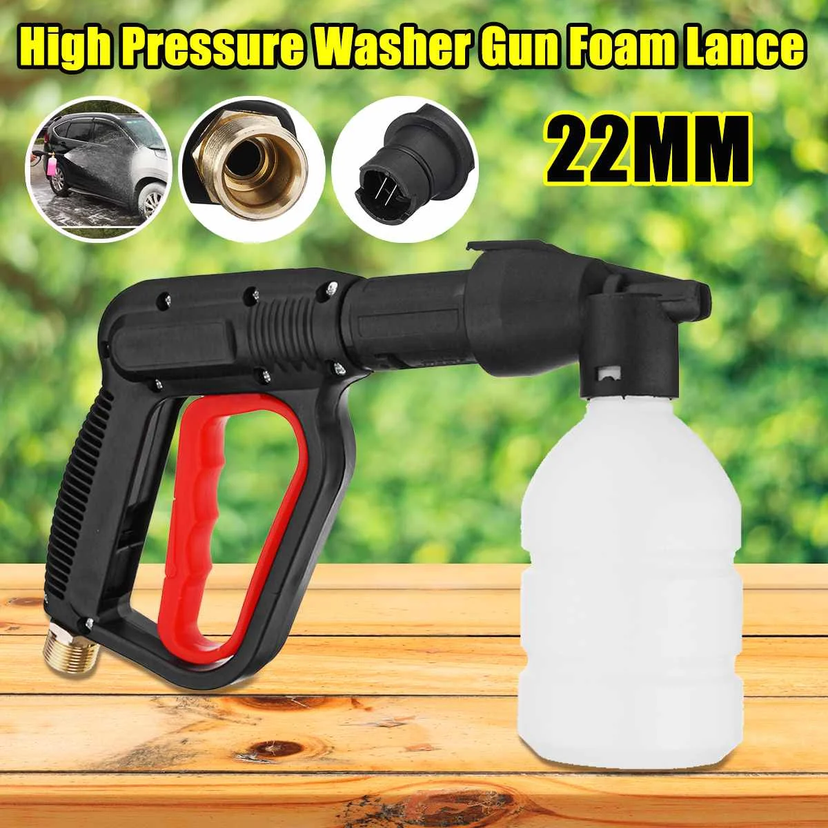 

3200psi High Pressure Washer Guns Foam Lance Water Spray Guns Lance Nozzle 22MM Car Cleaning Tools For Car Wash Washing Tools