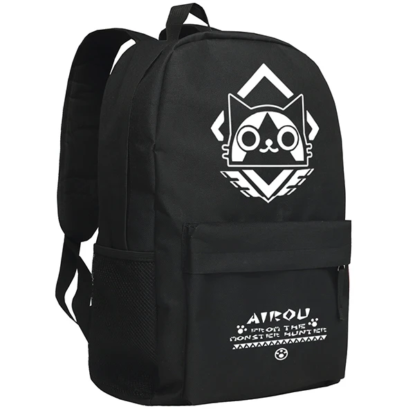 

Monster Hunter Shoulder Bag in Black Color 600D Oxford Daypack