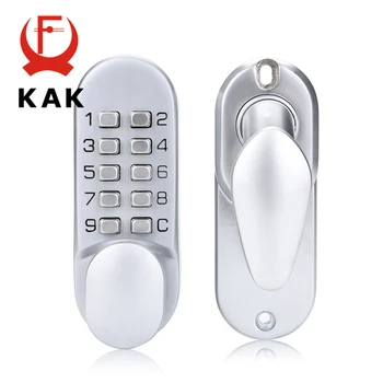 KAK Zinc Alloy Keyless Door Lock Mechanical Combination Lock Safety Code Lock for Doors Handle Door Hardware Lock Furniture zinc alloy bottle password lock combination lock wine stopper vacuum plug device preservation for furniture hardware