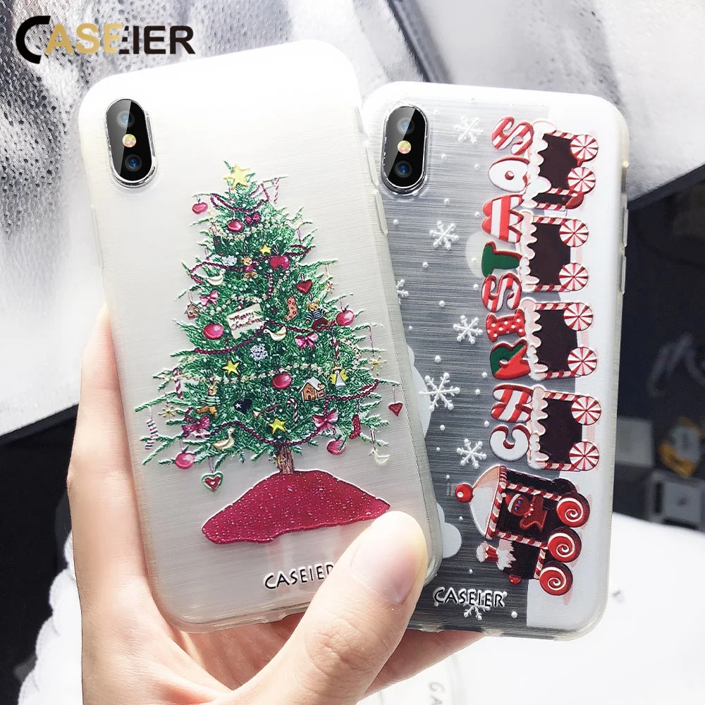 

CASEIER Christmas Phone Case For Huawei P20 P9 Lite Honor 10 9 Lite New Year Case For Huawei P9 P20 Lite Funda Shell Accessories