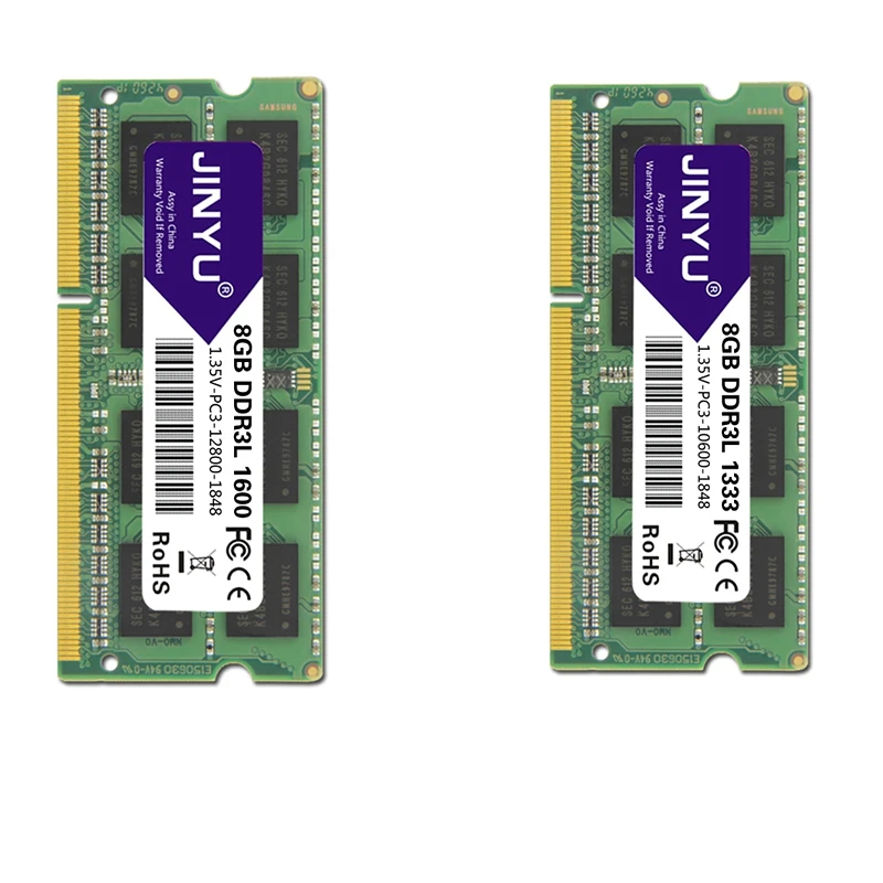 JINYU Ddr3 низкое напряжение 8G 1,35 V 204Pin Ram память для ноутбука