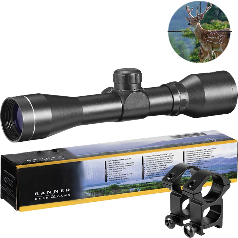 

Hunting Optics 4x32 Airsoft Optical Rifle Scope Sight With Rail Mount Precise Hd Lens Outdoor Aluminum Alloy Riflescope