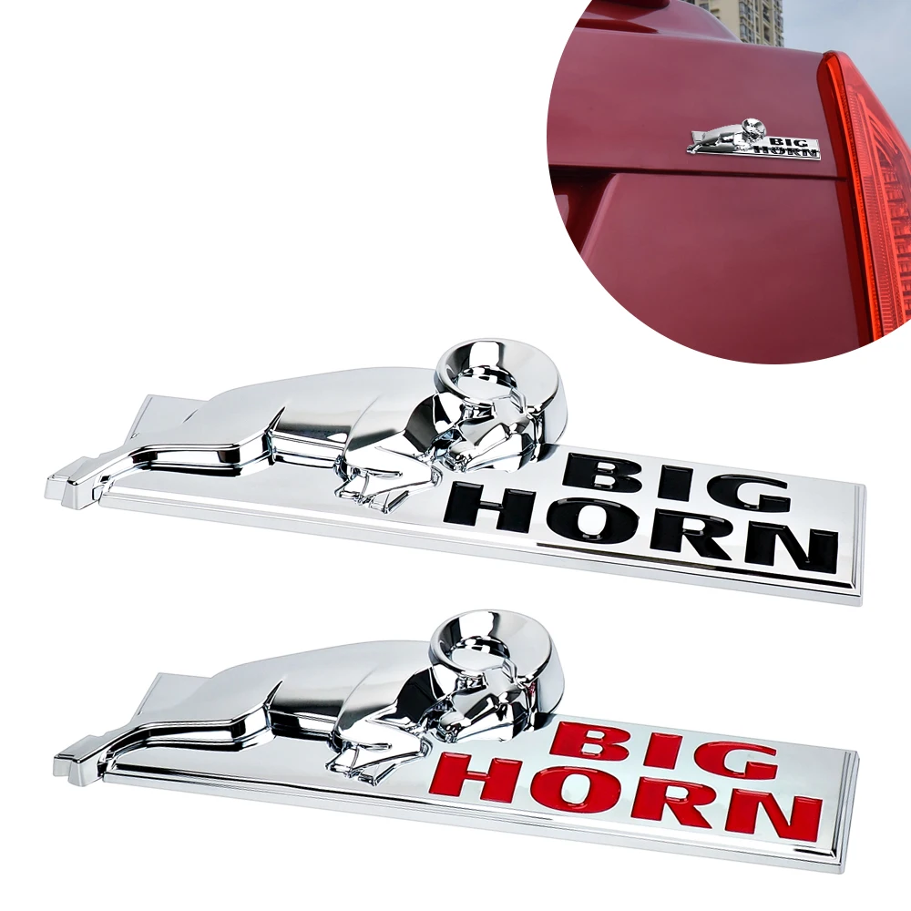 

3D Metal Stereo Car Sticker for Dodge Ram 3500 1500 2500 Chrome Big Horn Tailgate Emblem Automobils Rear Trunk Badge Stickers