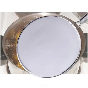 

Oil Blocking Handle Triangular Net Stainless Steel Explosion Proof Cover Oil Screen Oil Filter Lid Splatter Cover Pizza Holder