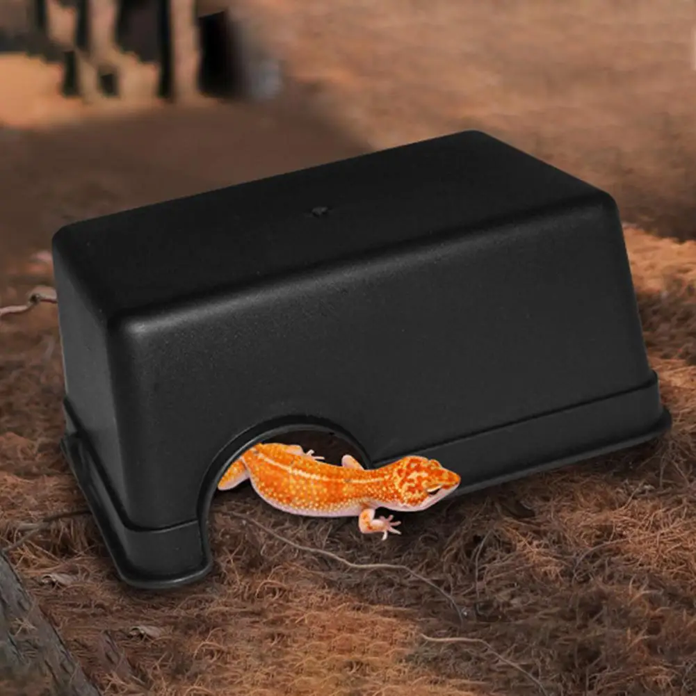 

Small Reptiles Pets Toys Gecko Snake Shelter House Food Water Bowl Cave Climbing Box