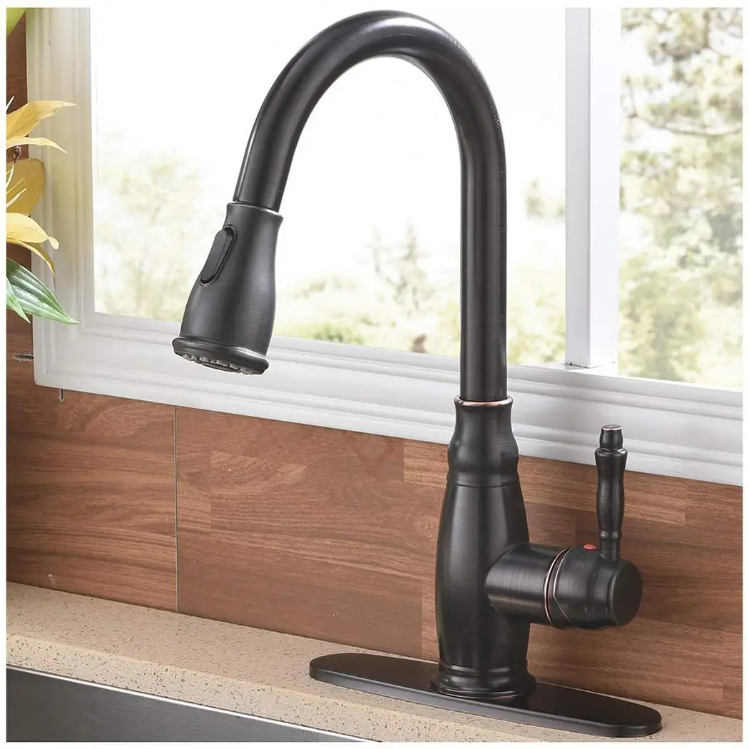 

Durable Practical Anti-rust Household Pull Out Sprayer Home Faucet Black 50 0-60C